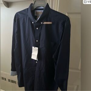 Ariat Men's Navy Blue WF Button Down Shirt